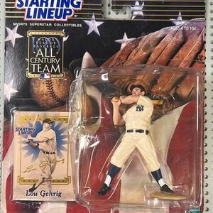 2000 New York Yankees -Lou Gehrig All Century Team 5” figure +  card